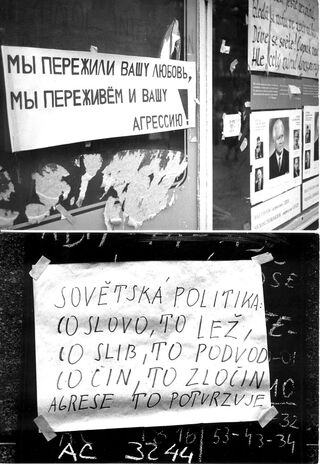 Srpen1968, lidová tvořivost proti okupantům, zdroj: Jiří Haleš